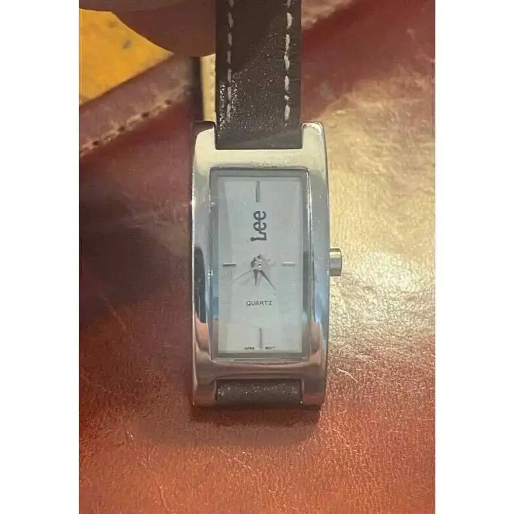 Women's 17mm silver Tone Lee Watch with Brown Leather Band